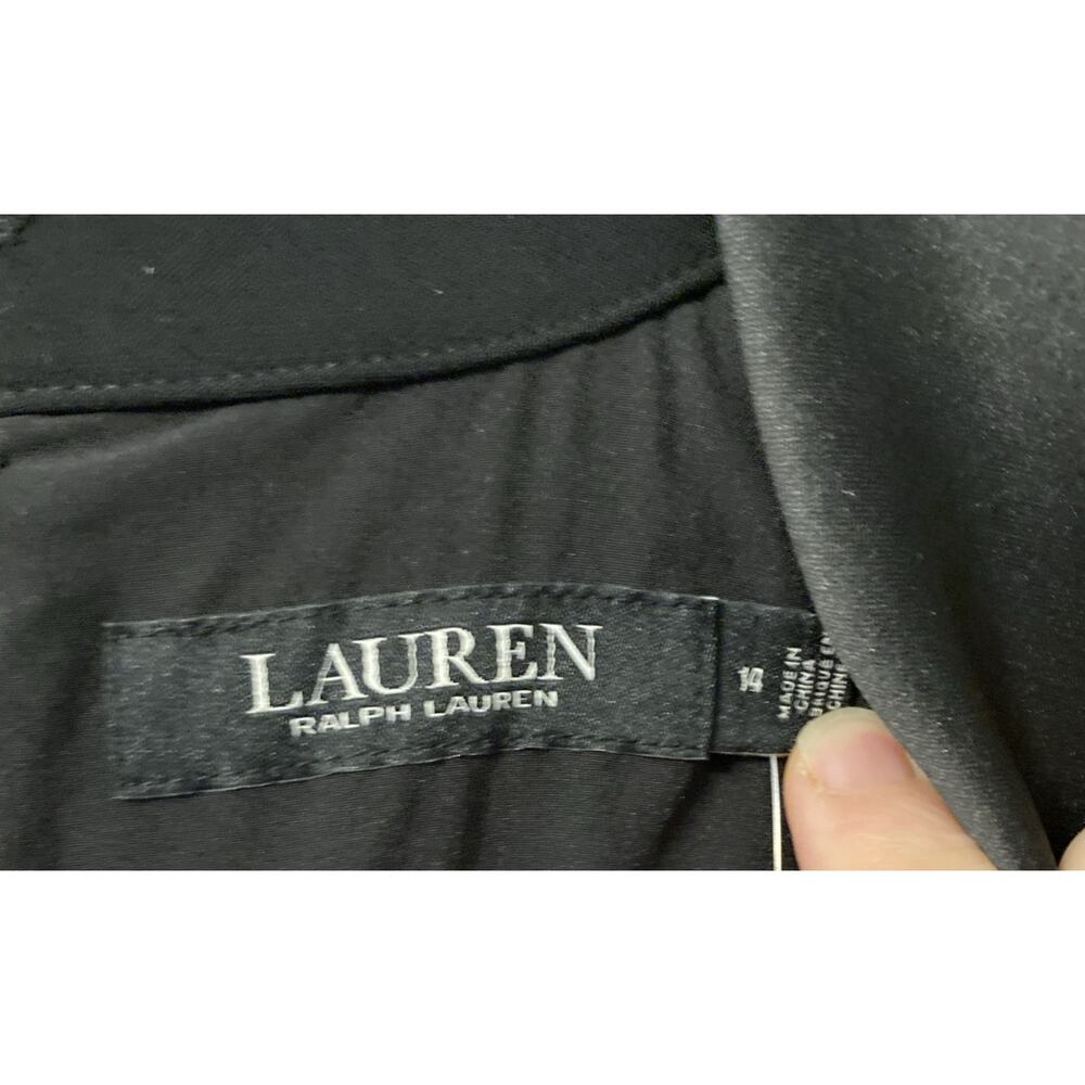 NWT Ralph Lauren Satin Crepe Black Tuxedo Maxi Dress US 14 $345 MSRP - Picture 6 of 9